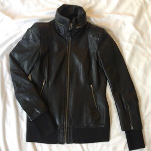 Mackage leather jacket, black, size small